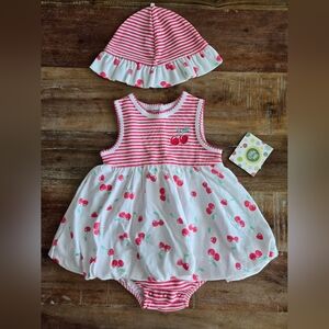 Little Me Dress and Hat Set